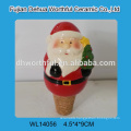 Cute ceramic wine stoppers with santa design for 2015 christmas decoration